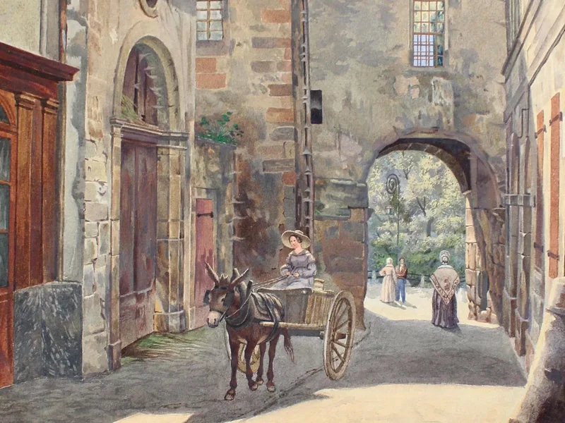 1803-Jean Charles Aymonier - Scena di strada